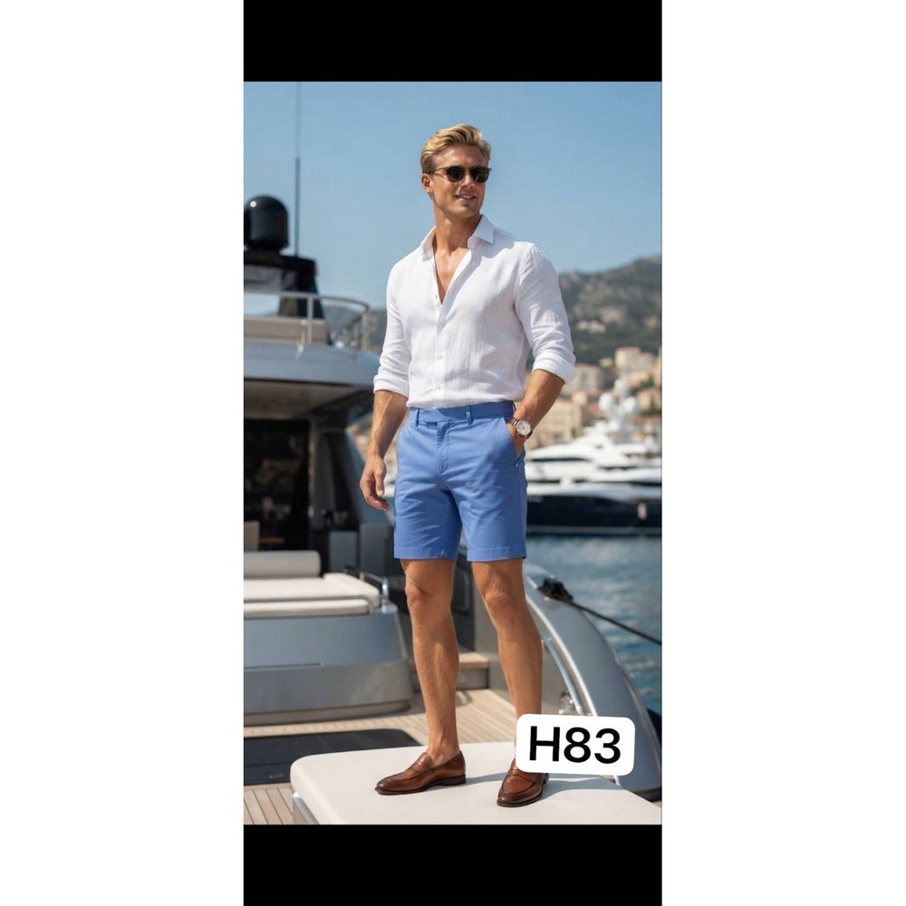 RLX Ralph Lauren Mens Golf Shorts 34 Blue Performance Flat Front Country Club